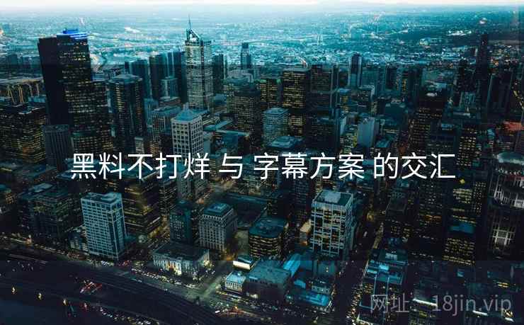 黑料不打烊 与 字幕方案 的交汇